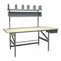 Bulman A80-35 36'' x 84'' Standard Packing Table with Shelves 188A8035